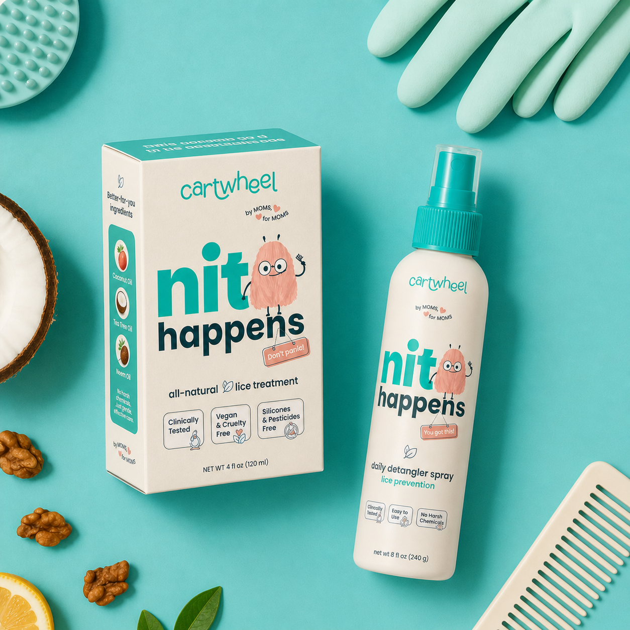 Kit completo de tratamiento contra piojos Nit Happens
